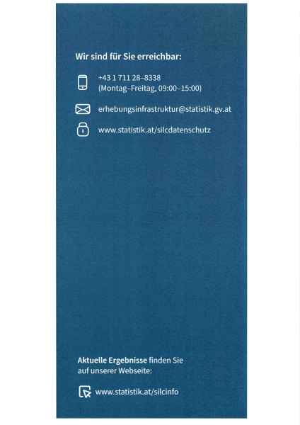 Statistik Austria - Ankündigung der SILC-Erhebung 2025